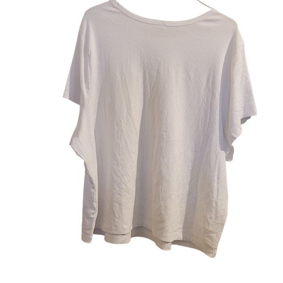 Old Navy Casual White Ribbed T-Shirt NWT Size 4X - Picture 2 of 3